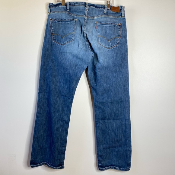 Levis Red Collection Mens Slim Straight Jeans 38x32 Distressed Denim Limited Ed - Picture 4 of 14